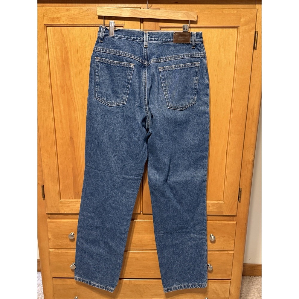 LL BEAN Flannel-Lined Women's Jeans Size 8 Long Warm & Stylish Vermont Vibes - Picture 6 of 12